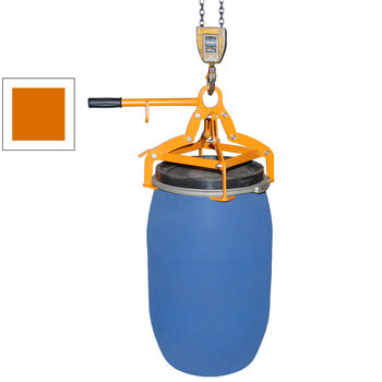 Fassgreifer - Traglast 350 kg - für stehende 120-l Kunststoff-Fässer - gelborange RAL 2000 Gelborange