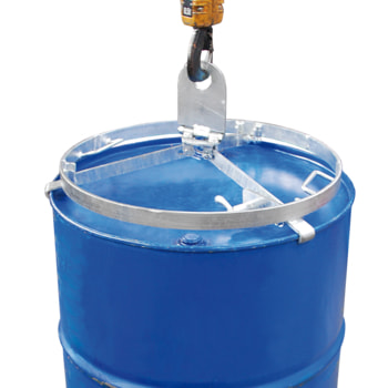 BAUER Fassgreifer für stehende 200-220 l Stahl- und Kunststofffässer - 300 kg - verzinkt Stahl- und Kunststofffässer