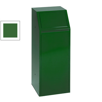 Selbstschließender Wertstoffsammler mit Klapptüre - Volumen 68 l - Farbe grün RAL 6001 Smaragdgrün
