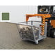 BAUER Gitterbehälter für Kipptraverse - 900 l Volumen - Tragkraft 500 kg - resedagrün