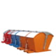BAUER Kippbehälter mit Runddeckel - 750 l Volumen - 1000 kg - Sammelbehälter - verzinkt