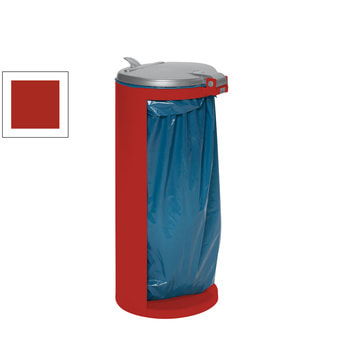 Abfallbehälter mit offener Rückseite (DxH) 450x900 mm - Inh. 120 l,Farbe rot RAL 3000 Feuerrot