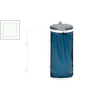 Abfallbehälter - verschließbare Tür (DxH) 450x900 mm - Inh. 120 l - Farbe weiß RAL 9016 Verkehrsweiß
