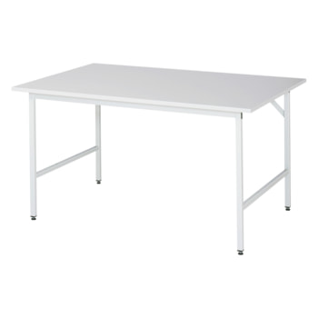 Arbeitstisch, Werktisch, Melaminharz Arbeitsplatte, Tragkraft 300 kg, höhenverstellbar, 850 x 1.500 x 800 mm (HxBxT), lichtgrau, Multifunktionstisch 1500 mm | Melaminharz | 800 mm