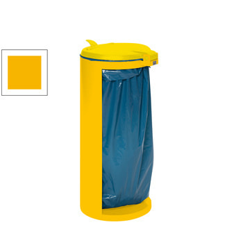 Abfallbehälter mit offener Rückseite (DxH) 450x900 mm - Inh. 120 l,Farbe gelb RAL 1023 Verkehrsgelb