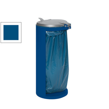 Abfallbehälter mit offener Rückseite (DxH) 450x900 mm - Inh. 120 l,Farbe blau RAL 5010 Enzianblau