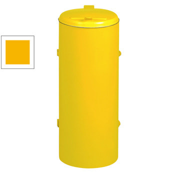 Abfallbehälter - verschließbare Tür (DxH) 450x900 mm - Inh. 120 l - Farbe gelb RAL 1023 Verkehrsgelb