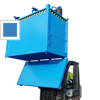 BAUER Klappbodenbehälter - 500 l Volumen - 1.000 kg - kranbar - lichtblau RAL 5012 Lichtblau | 500 l