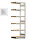 Fachbodenregal Tiefenriegel - 250 kg - 2.500 x 875 x 500 mm (HxBxT) - Anbauregal - verzinkt - 6 Holzböden - Lagerregal - Steckregal BERT