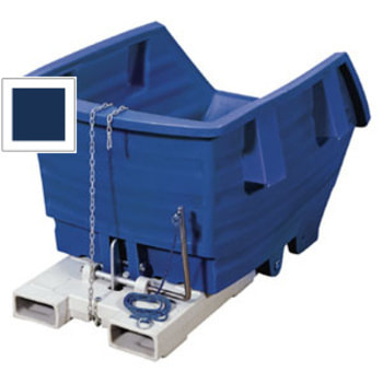 PE-Kippbehälter - 500 l - 150 kg - 790x960x1530 mm - Staplertaschen - blau Blau