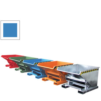 BAUER Kippbehälter - Abrollsystem - Volumen 2.100 l - Traglast 1.500 kg - 1.095 x 1.870 x 1.720 mm (HxBxT) - lichtblau (RAL 5012) nein | RAL 5012 Lichtblau
