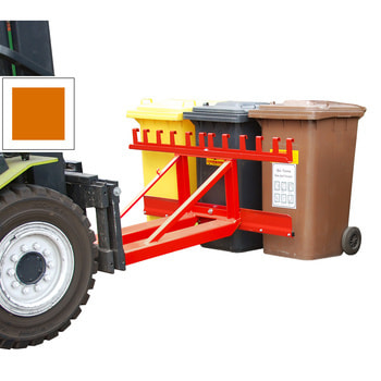 BAUER Mülltonnen-Heber - 400 kg - 2 x 80-360 / 1 x 1.100 l - gelborange RAL 2000 Gelborange | 2 x 80-360 oder 1 x 1.100 Liter