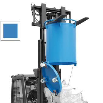 Rundbehälter - 300 l Volumen - Traglast 500 kg - Bodenentleerung - lichtblau RAL 5012 Lichtblau | 300 l