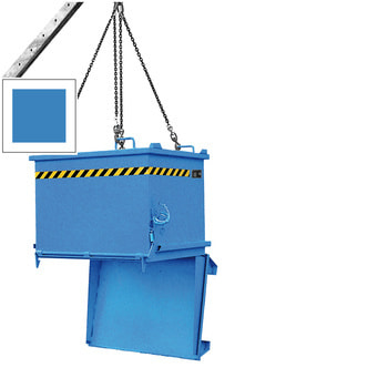 BAUER Klappbodenbehälter - stapelbar - Volumen 500 l - 1.000 kg - lichtblau RAL 5012 Lichtblau | 500 l