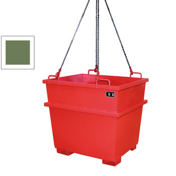 Container - konisch - Volumen 1.000 l - Traglast 2.000 kg - resedagrün RAL 6011 Resedagrün | 1000 l