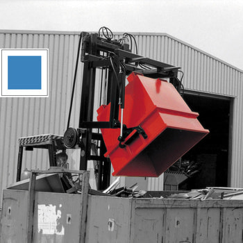 Kipptraverse für konische Container - 2.000 kg - hydraulisch - lichtblau RAL 5012 Lichtblau