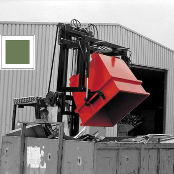 Kipptraverse für konische Container - 2.000 kg - hydraulisch - resedagrün RAL 6011 Resedagrün
