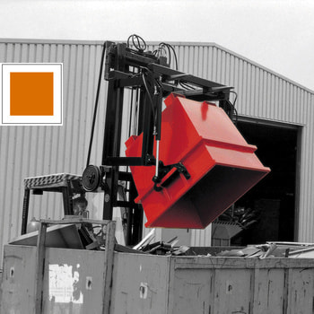 Kipptraverse für konische Container - 2.000 kg - hydraulisch - gelborange RAL 2000 Gelborange
