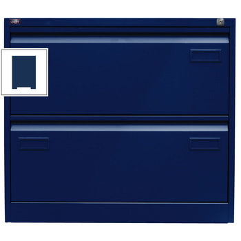 Bisley Light Hängeregistraturschrank - 2 Schubladen - doppelbahnig - Farbe blau 2 Stk. | Blau