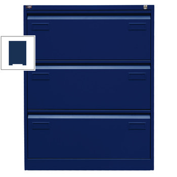 Bisley Light Hängeregistraturschrank - 3 Schubladen - doppelbahnig - Farbe blau 3 Stk. | Blau