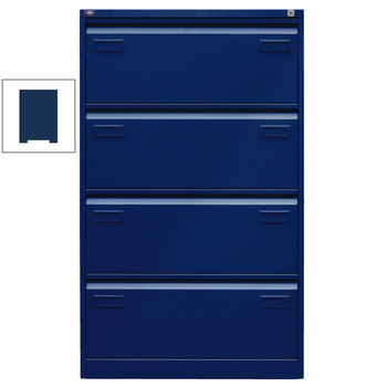 Bisley Light Hängeregistraturschrank - 4 Schubladen - doppelbahnig - Farbe blau 4 Stk. | Blau