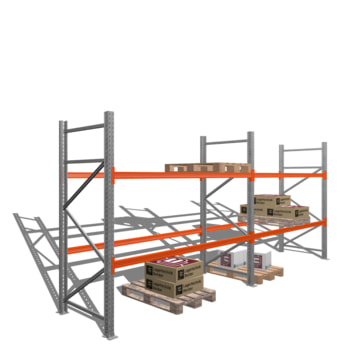 Palettenregal - 2,2 t - 2,5 x 5,7 x 1,1 m - 2 Felder - Schwerlastregal