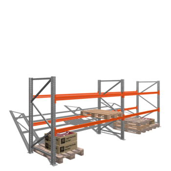 Palettenregal - 2,2 t - 2,5 x 19,7 x 1,1 m - 7 Felder - Schwerlastregal Palettenregal - 2,2 t - 2,5 x 19,7 x 1,1 m - 7 Felder - Schwerlastregal