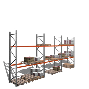 Palettenregal - 1,5 t - 4,0 x 8,5 x 1,1 m - 3 Felder - Schwerlastregal Palettenregal - 1,5 t - 4,0 x 8,5 x 1,1 m - 3 Felder - Schwerlastregal