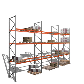Palettenregal - 1,5 t - 5,0 x 8,5 x 1,1 m - 3 Felder - Schwerlastregal