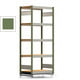 Fachbodenregal Tiefenriegel - 250 kg - 2.000 x 875 x 500 mm (HxBxT) - Grundregal - resedagrün - 5 Holzböden - Lagerregal - Steckregal BERT