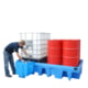 Als Zubehör erhältlicher Vorsatzbehälter für einfaches und sicheres Abfüllen aus dem IBC-Container