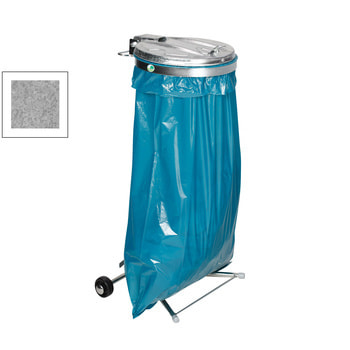 Müllsackständer mit 2 Rollen - für 1 120 l Säcke - 980 x 460 x 500 mm (HxBxT) - verzinkt mit 2 Rollen | Feuerverzinkt | Verzinkt | 1 x 120 l Sackl