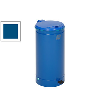 Tretabfallsammler - Mülleimer - Fußpedal - Volumen 60 l - Höhe 700 mm - Durchmesser 450 mm - enzianblau RAL 5010 Enzianblau