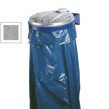 Müllsackhalter zur Wandmontage - für einen 120 l Sack - 400 x 510 mm (BxT) - enzianblau - Deckel Feuerverzinkt zur Wandmontage | Feuerverzinkt | RAL 5010 Enzianblau | 1 x 120 l Sackl