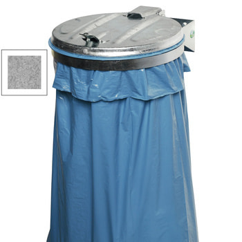 Müllsackhalter zur Wandmontage - für einen 120 l Sack - 400 x 510 mm (BxT) - verzinkt zur Wandmontage | Feuerverzinkt | Verzinkt | 1 x 120 l Sackl
