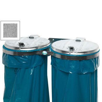 Müllsackhalter zur Wandmontage - für zwei 120 l Säcke - 800 x 530 mm (BxT) - verzinkt zur Wandmontage | Feuerverzinkt | Verzinkt | 2 x 120 l Sackl