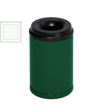 Beispielabbildung feuersicherer Papierkorb: hier in der Ausführung mit Volumen 15 l, Smaragdgrün (RAL 6001)