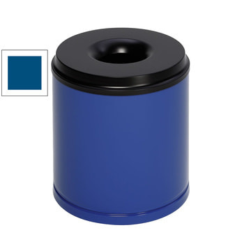 Papierkorb - feuersicher - Volumen 30 l - 400 x 370 x 370 mm (HxBxT) - enzianblau RAL 5010 Enzianblau
