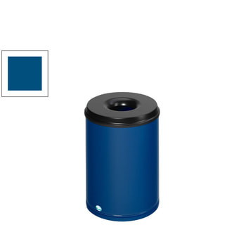 Papierkorb - feuersicher - Volumen 50 l - 530 x 370 x 370 mm (HxBxT) - enzianblau