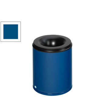 Papierkorb - feuersicher - Volumen 80 l - 560 x 465 x 465 mm (HxBxT) - enzianblau RAL 5010 Enzianblau