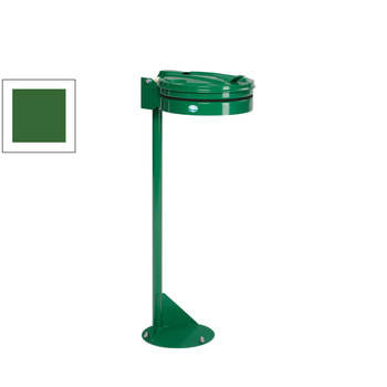 Müllsackhalter - Standgerät - Stahl - mit Deckel - für 120 l Säcke - 1.050 x 370 x 465 mm (HxBxT) - smaragdgrün RAL 6001 Smaragdgrün