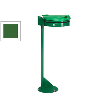Müllsackhalter mit Kunststoff Deckel, Smaragdgrün (RAL 6001)