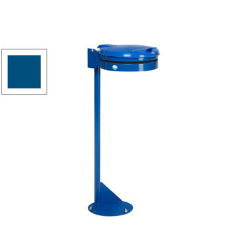 Müllsackhalter - Standgerät - Stahl - Kunststoff Deckel - für 120 l Säcke - 1.050 x 370 x 465 mm (HxBxT) - enzianblau