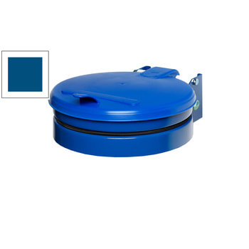 Müllsackhalter mit Kunststoffdeckel, Enzianblau (RAL 5010)