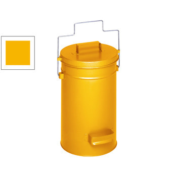 Abfalleimer - Sicherheitsbehälter - rund - Volumen 15 l - 520 x 270 x 270 mm (HxBxT) - verkehrsgelb RAL 1023 Verkehrsgelb