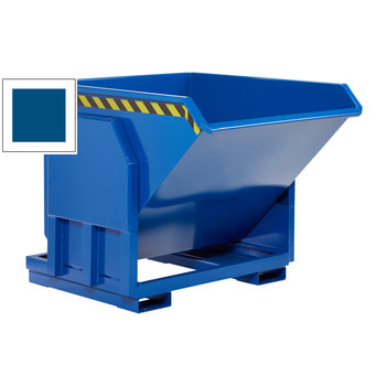 Muldenkippbehälter - 300 l Volumen - Traglast 1.500 kg - Abrollsystem - enzianblau RAL 5010 Enzianblau