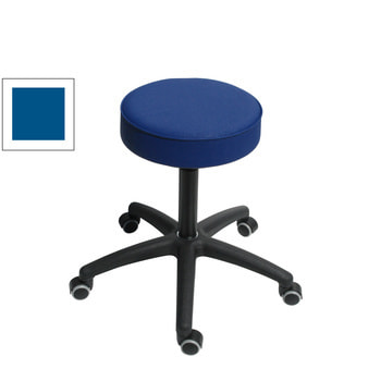 Drehhocker - Sitzhöhe 480 - 670 mm - Kunstleder atollblau - Kunststoff Fußkreuz mit Gleitern Atollblau