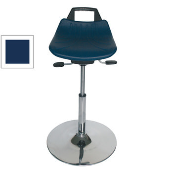 Hocker, Stehhilfe - Sitzhöhe 560-820 mm - Sitz PU Schaum, blau Blau | nein