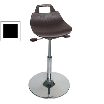 Hocker, Stehhilfe - Sitzhöhe 560-820 mm - Sitz Hartplastik, schwarz Schwarz | nein