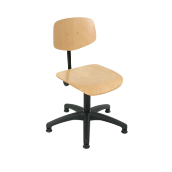 Arbeitsstuhl - Bürostuhl - Sitzhöhe 420 - 610 mm - Buche - Fußkreuz mit Gleitern Gleiter